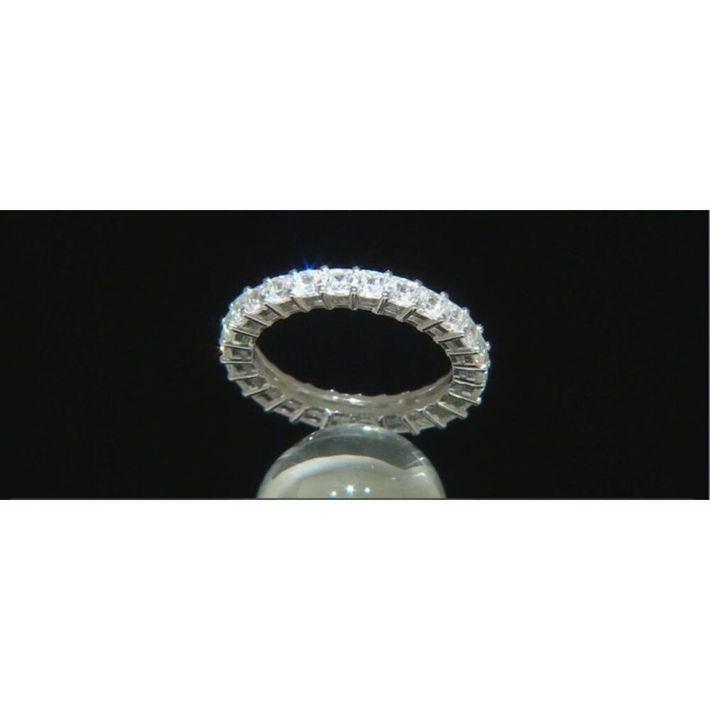 2ct Princess Cut Genuine Diamond Simulant Eternity Band Ring Sz 8 45$